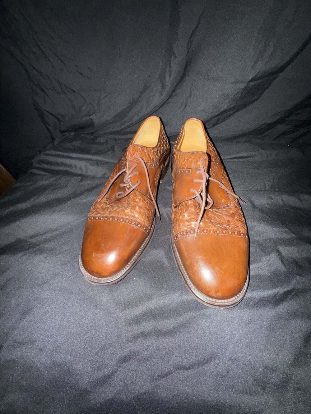Mezlan Del Mar Woven Cap Toe Oxfords Shoes